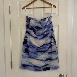 Outback Red Strapless Dress in Blue and White